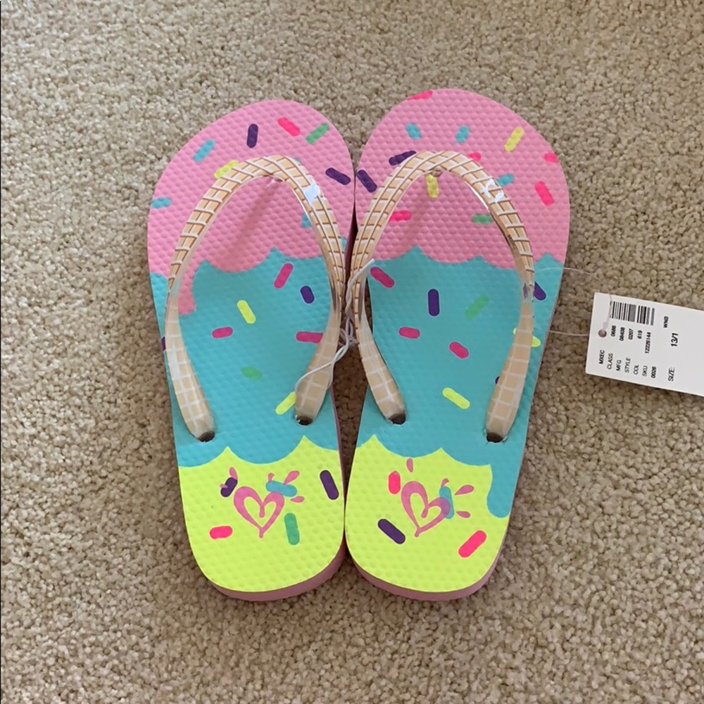 Justice Child size 13 flip flops